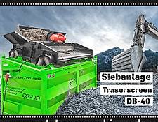 DB Engineering Traserscreen DB-40 Siebanlage | Flachdecksieb | Siebbox | Galabau | 950kg