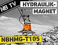 Hydraulikmagnet NBHMG-T105 | Hydraulikmagnet mit Zähnen | Baggermagnet | 19 - 23t