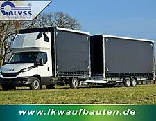 Iveco Daily Speditionszug mit Anhänger Planenaufbau